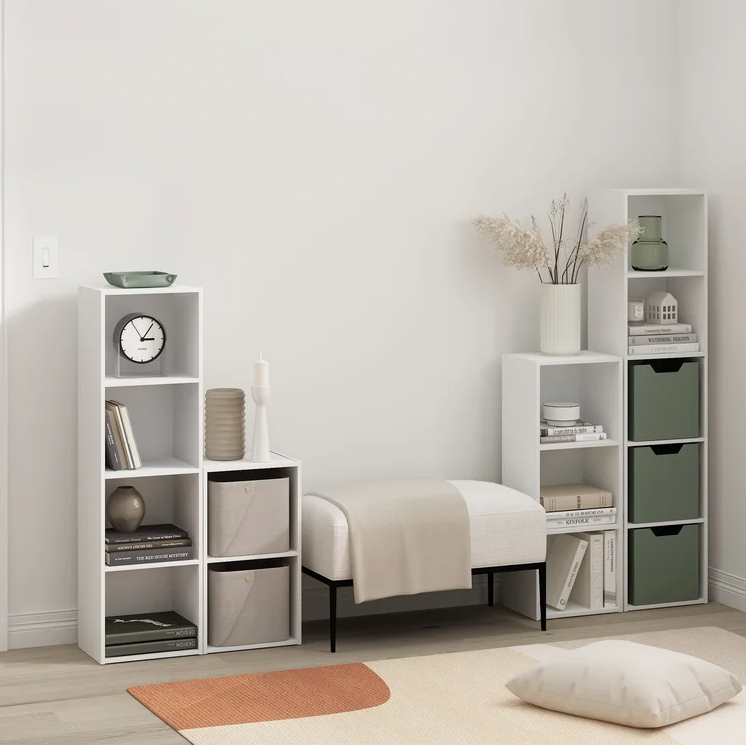 Whytish Wooden Book Shelf for Books, Book Shelf Rack for Home Library, Corner Shelf for Living Room, Study Room & Office Furniture (White)