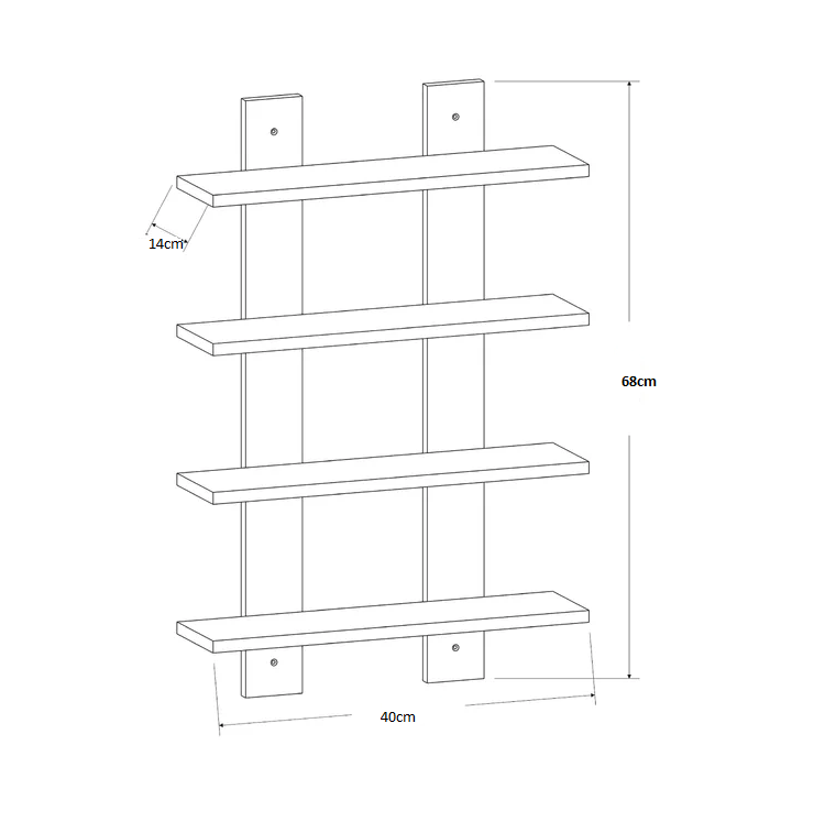 Anesha Multipurpose Wall Shelf Display Rack