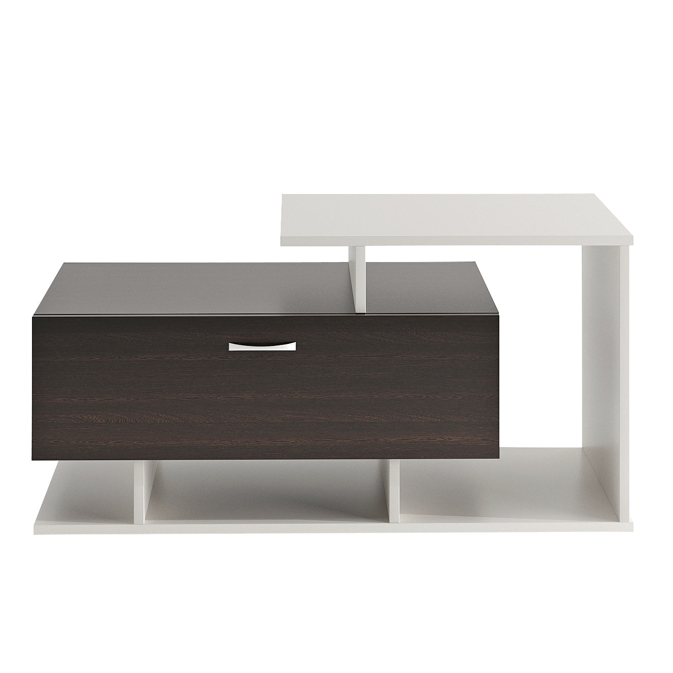 Breezia Modern Coffee Table with Storage, Centre Table, Teapoy for Living Room