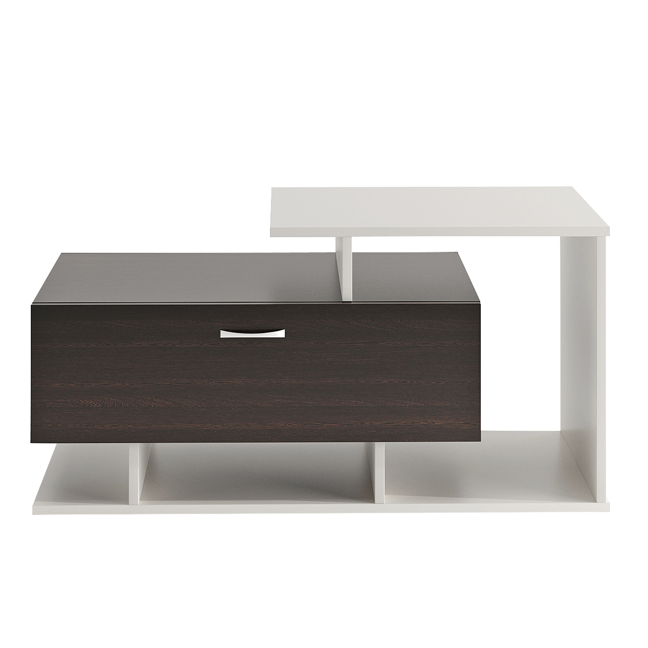 Breezia Modern Coffee Table with Storage, Centre Table, Teapoy for Living Room