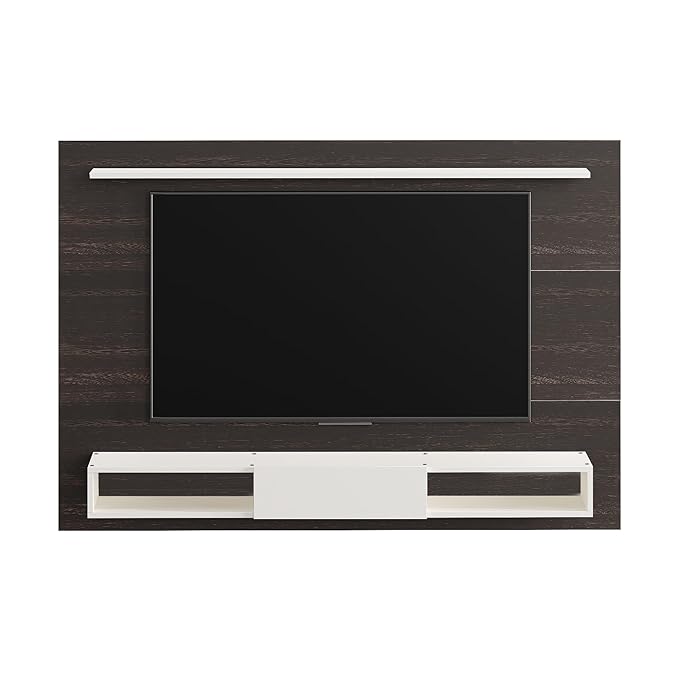 Wall TV Cabinet with Décor & Media Storage (Arsy- Wenge & White)