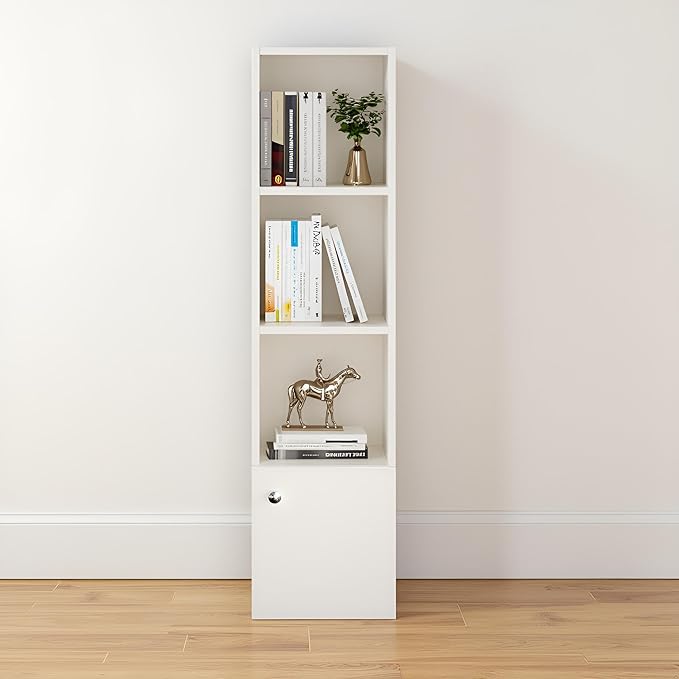 Multipurpose Display Shelf for Living Room, Office & Study – Frosty White Finish