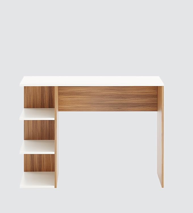 Workstation for Students & Adults, Exotic Teak + White