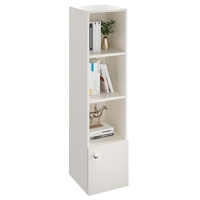Multipurpose Display Shelf for Living Room, Office & Study – Frosty White Finish