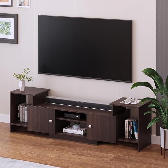 TV Cabinet with Shelves & Doors (Wenge)