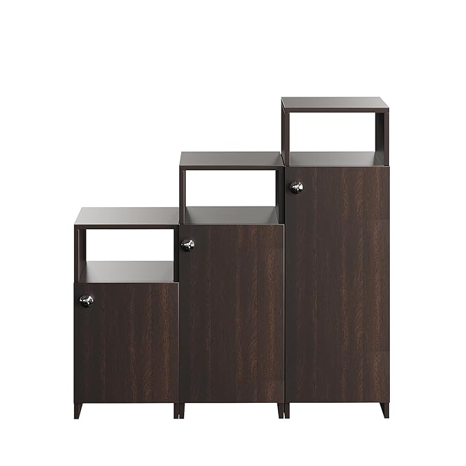 FURNEASER Tardis Wooden Shoe Rack Combo for Home Storage Organizer Shoe Rack Cabinet Slipper Footwear Stand Rack 12 Shelves, Store Up to 20 Pairs (Wenge)