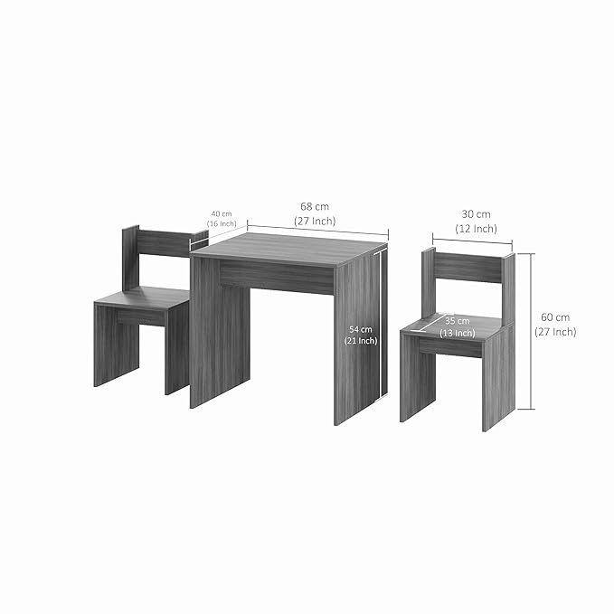 Emma Engineered Wood Light Weight Study Table & Chair Set with Storage for 3-12 Years Kids, Medium Size Kids Desk Set Upto 60kgs Weight Capacity - DIY Installation (Exotic Teak)