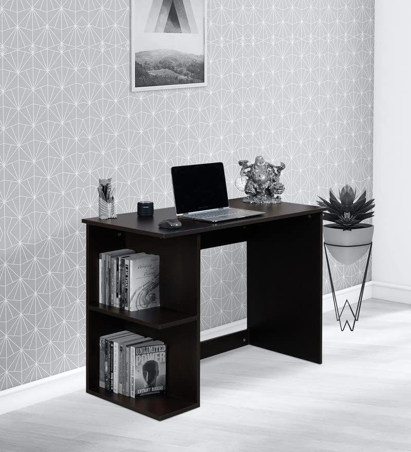 Brenson Engineered Wood Study Table, Workstation, Computer, Laptop, WFH Office Desk, Gaming Table with Storage 104 x 42cm (Wenge)