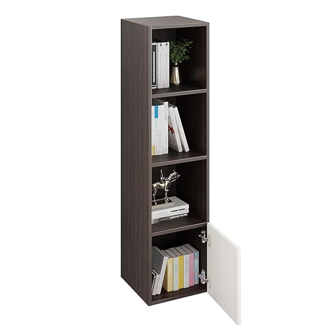 Multipurpose Display Shelf for Living Room, Office & Study – Wenge & Frosty White Finish