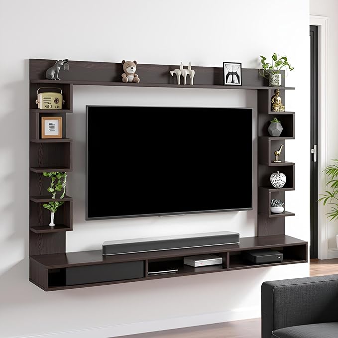 Engineered Wood TV Cabinet & TV Panel for 43 to 55 Inch LED/LCD TVs (Wenge)