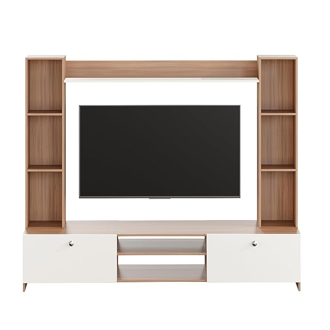 Fits up to 50 in TVs (Exotic Teak & White 50")