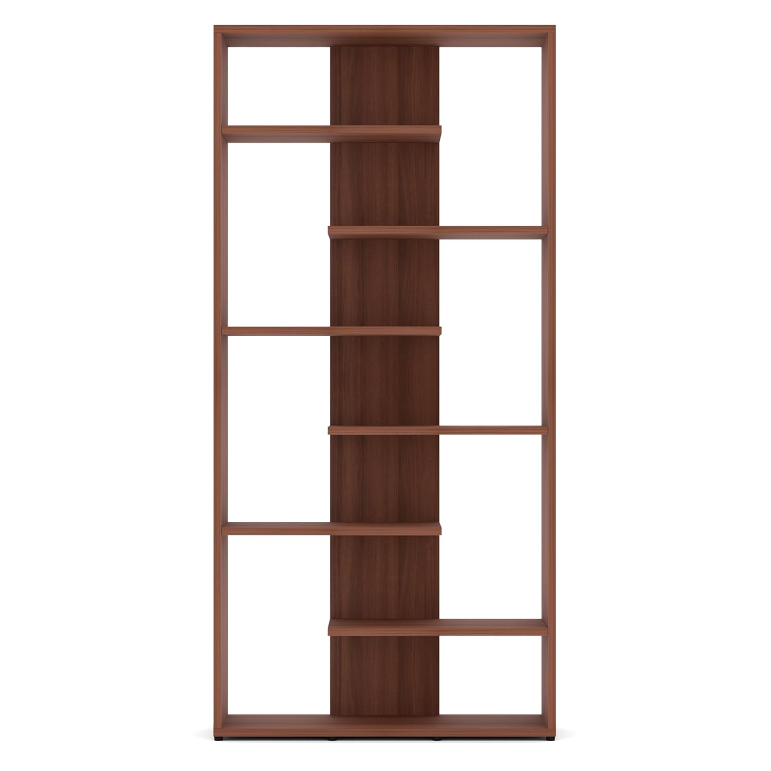 Hazzel Wooden Book Shelf for Books, Book Shelf Rack for Home Library, Corner Shelf for Living Room, Study Room & Office Furniture (Exotic Teak)