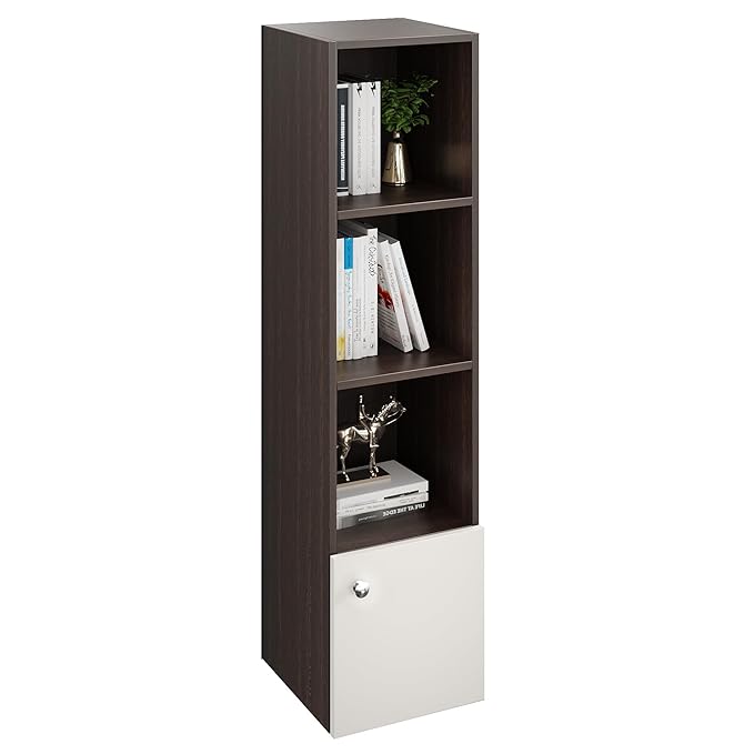 Multipurpose Display Shelf for Living Room, Office & Study – Wenge & Frosty White Finish