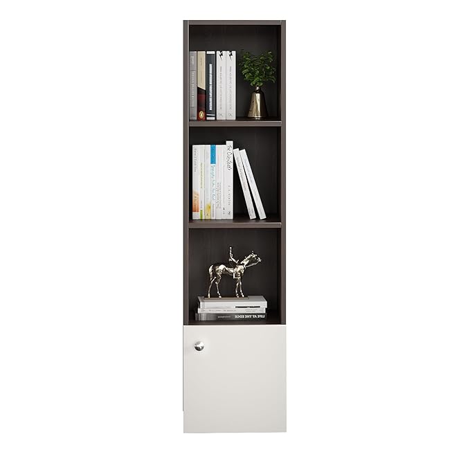 Multipurpose Display Shelf for Living Room, Office & Study – Wenge & Frosty White Finish
