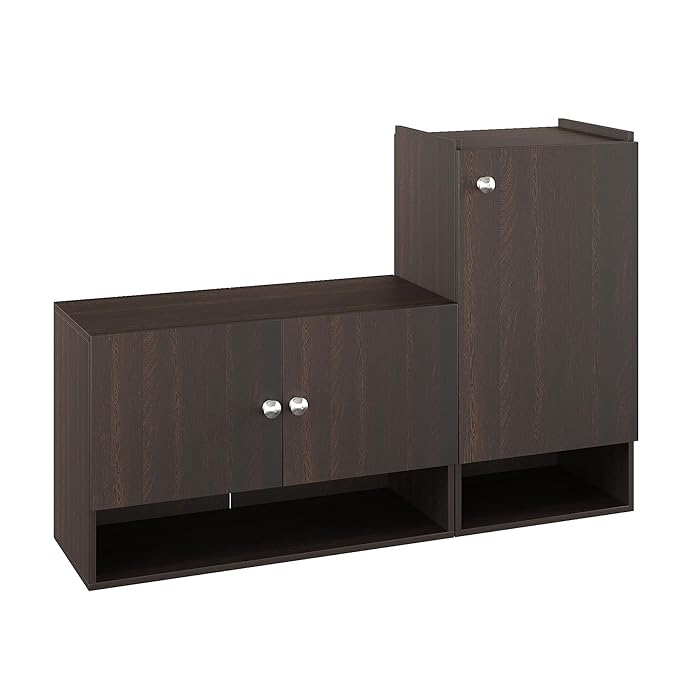 FURNEASER Sinala Modern Shoe Storage Cabinet with 8 Shelves, Wooden Organiser Stand, 18-20 Pairs Capacity (Wenge) (Copy)