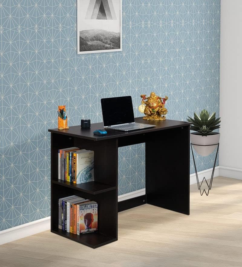Brenson Engineered Wood Study Table, Workstation, Computer, Laptop, WFH Office Desk, Gaming Table with Storage 104 x 42cm (Wenge)