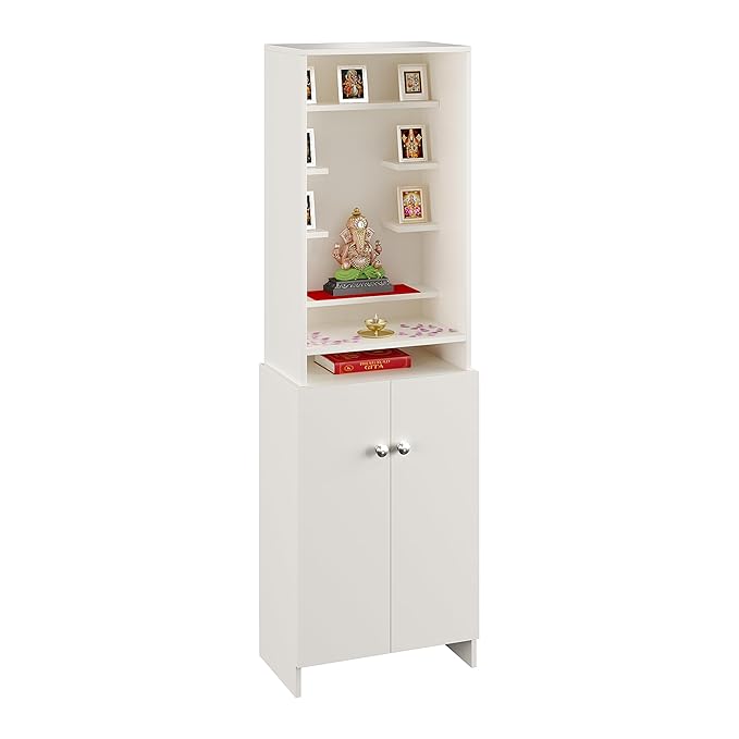 Puja Stand Shelf Dev Ghar Mandir Big Size (White)