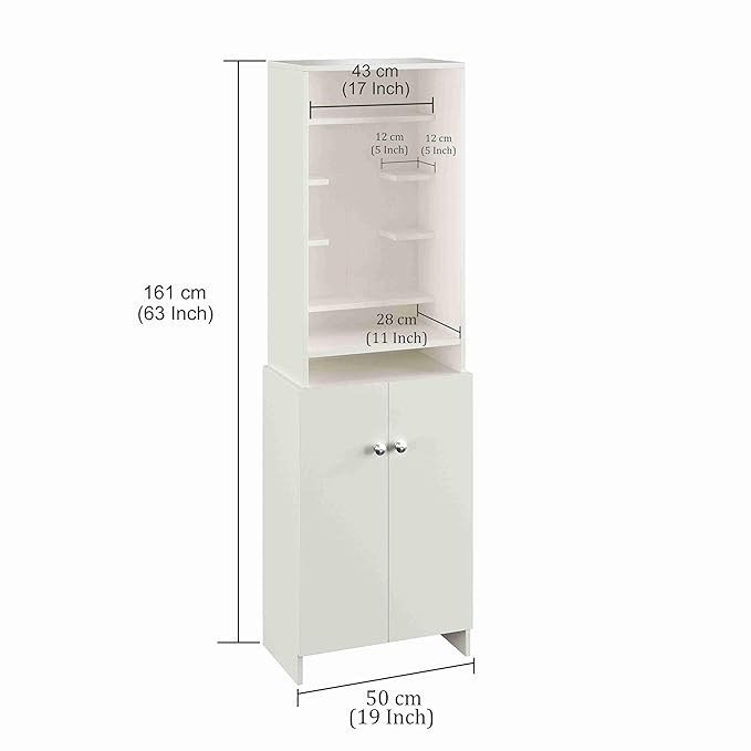 Puja Stand Shelf Dev Ghar Mandir Big Size (White)