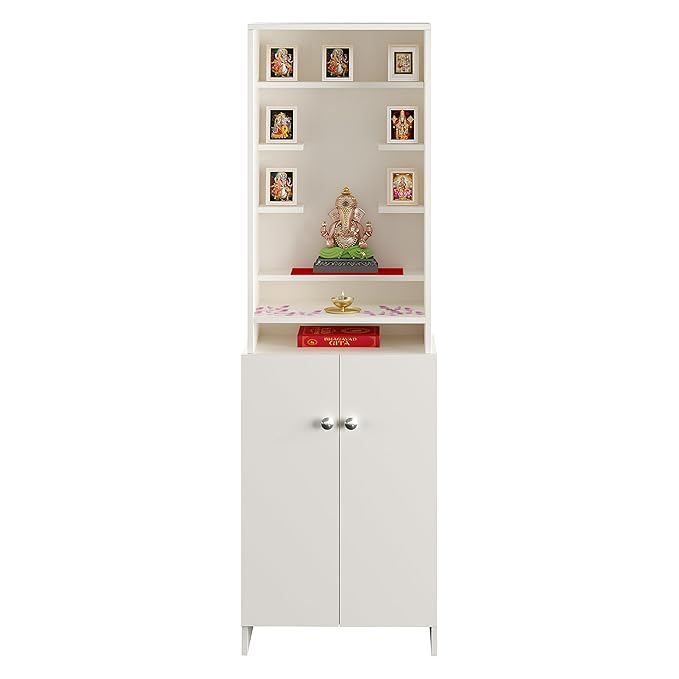 Puja Stand Shelf Dev Ghar Mandir Big Size (White)