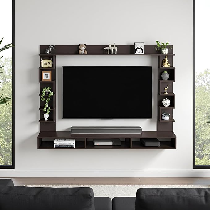 Engineered Wood TV Cabinet & TV Panel for 43 to 55 Inch LED/LCD TVs (Wenge)