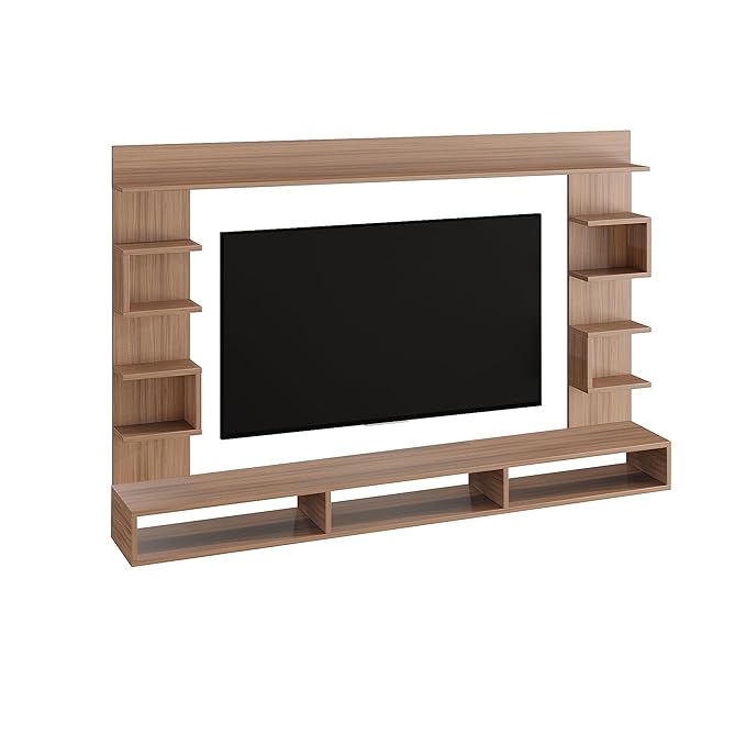 FURNEASER Steven Engineered Wood Wall Mount TV Unit/TV Stand/TV Cabinet/TV Entertainment Unit/Set Top Box Stand (Ideal for 55 Inch) (Exotic Teak)