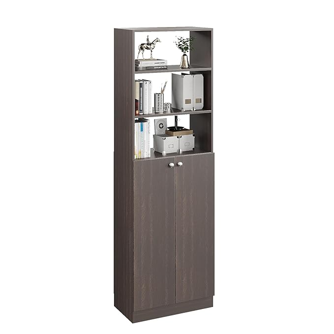 Freestanding Bookcase for Living Room, Office, Bedroom – Wenge Finish