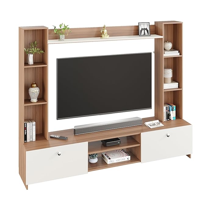 Fits up to 50 in TVs (Exotic Teak & White 50")