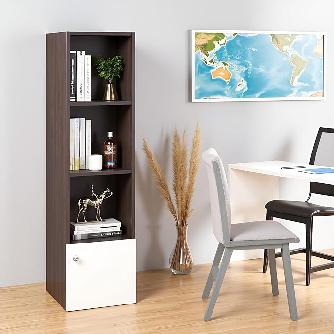 Multipurpose Display Shelf for Living Room, Office & Study – Wenge & Frosty White Finish