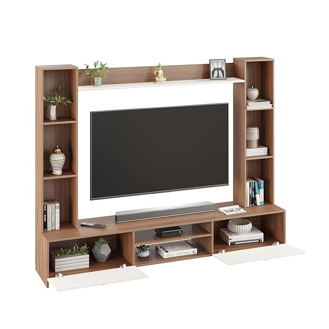 Fits up to 50 in TVs (Exotic Teak & White 50")