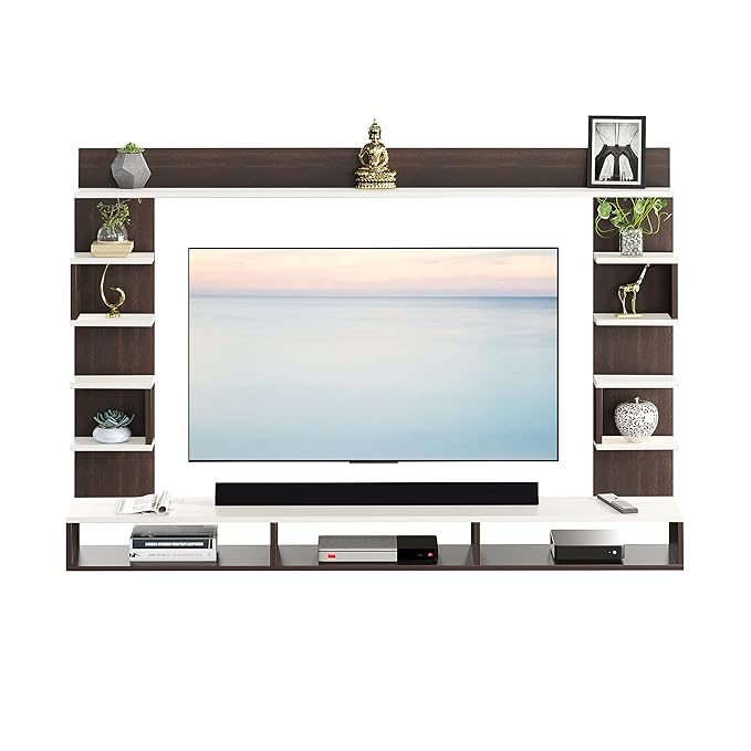 FURNEASER Steven Engineered Wood Wall Mount TV Unit/Set Top Box Stand with Display Shelves/Modern Tv Rack/Cabinet/Showcase for 43 inch TV (W) (Copy)