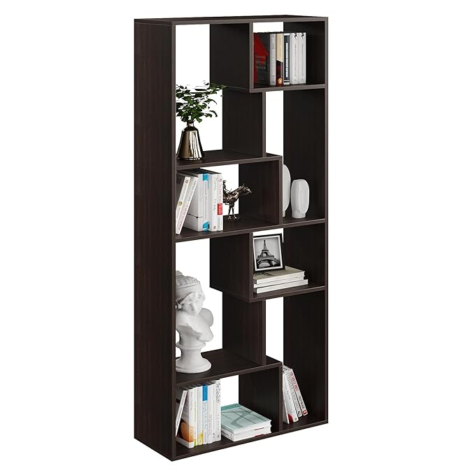 Engineered Wood Bookcase & Storage Shelf for Living Room, Bedroom & Office (Wenge Finish)