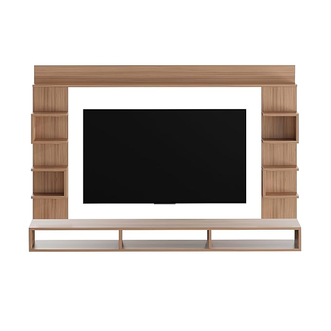 FURNEASER Steven Engineered Wood Wall Mount TV Unit/TV Stand/TV Cabinet/TV Entertainment Unit/Set Top Box Stand (Ideal for 55 Inch) (Exotic Teak)