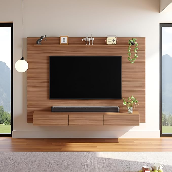 FURNEASER Kashvi Engineering Wood Floor Standing TV Entertainment Unit Set Top Box Stand/TV Cabinet with Shelves for Books & Décor Display Unit, Upto 55 Inches (White) (Copy)