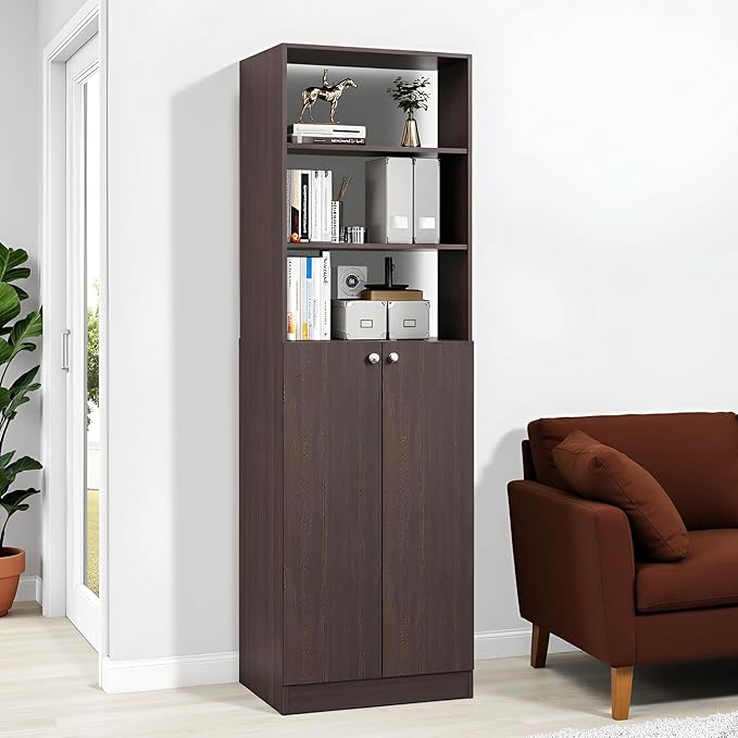 Freestanding Bookcase for Living Room, Office, Bedroom – Wenge Finish