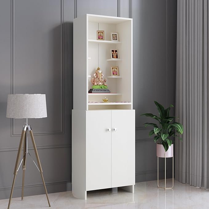 Puja Stand Shelf Dev Ghar Mandir Big Size (White)
