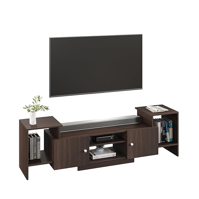 TV Cabinet with Shelves & Doors (Wenge)