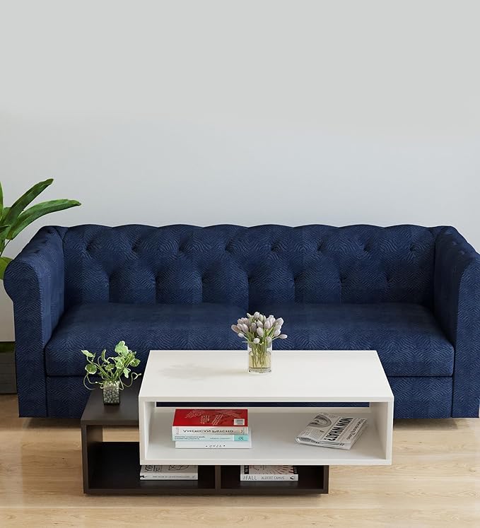 Rectangle Coffee Table for Home & Office (White & Wenge Finish)