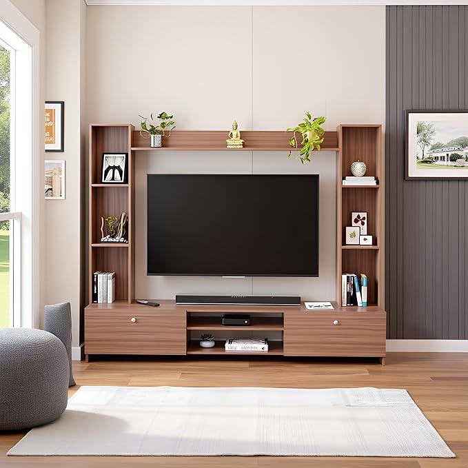 Fits up to 50 in TVs (Exotic Teak & White 50")