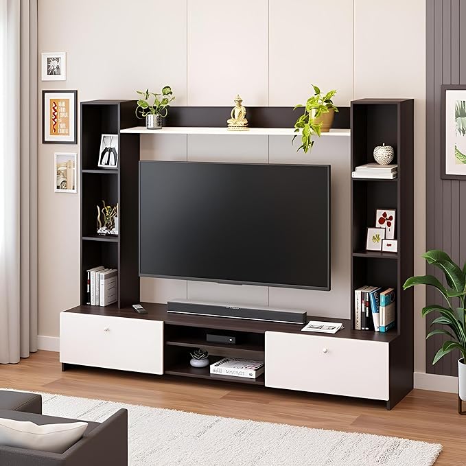 Fits up to 50 in TVs (Exotic Teak & White 50") (Copy)