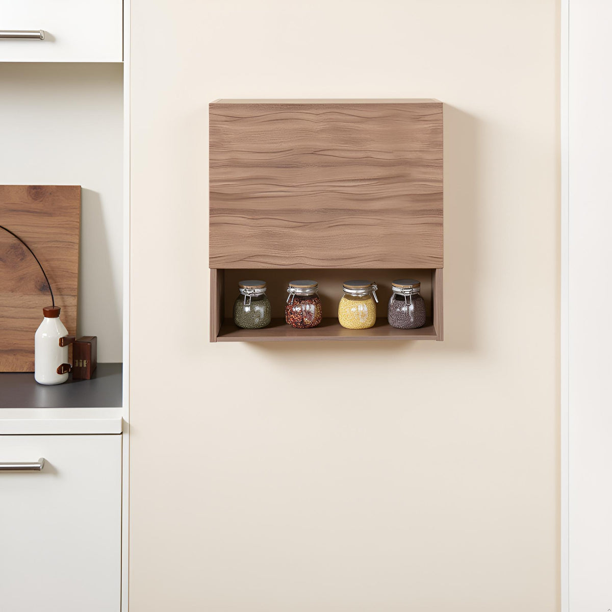 Wall-Mounted Wooden Modern Kitchen Rack For Home – Furneaser Nordic