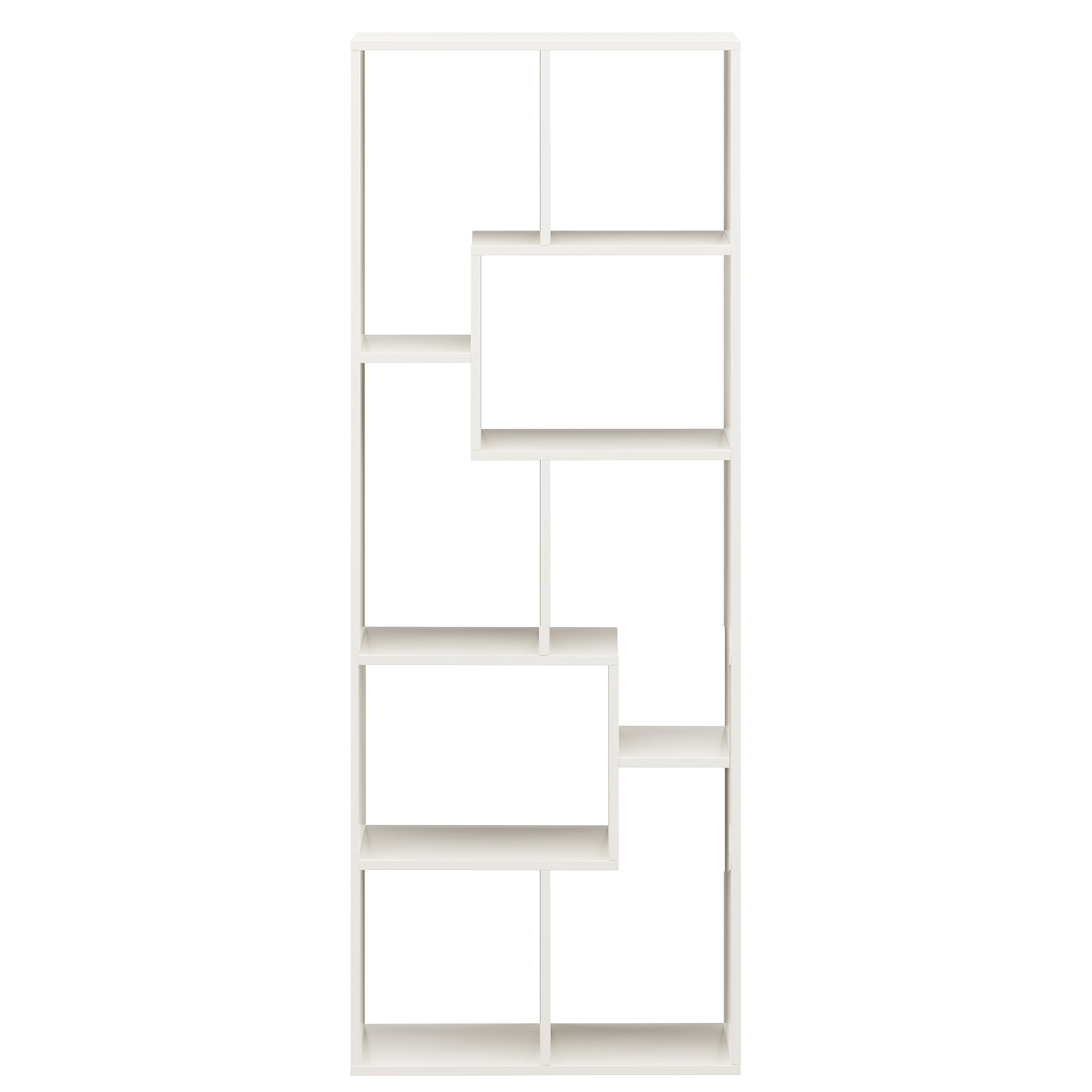 Medina Wooden Book Shelf for Books, Book Shelf Rack for Home Library, Corner Shelf for Living Room, Study Room & Office Furniture (White)