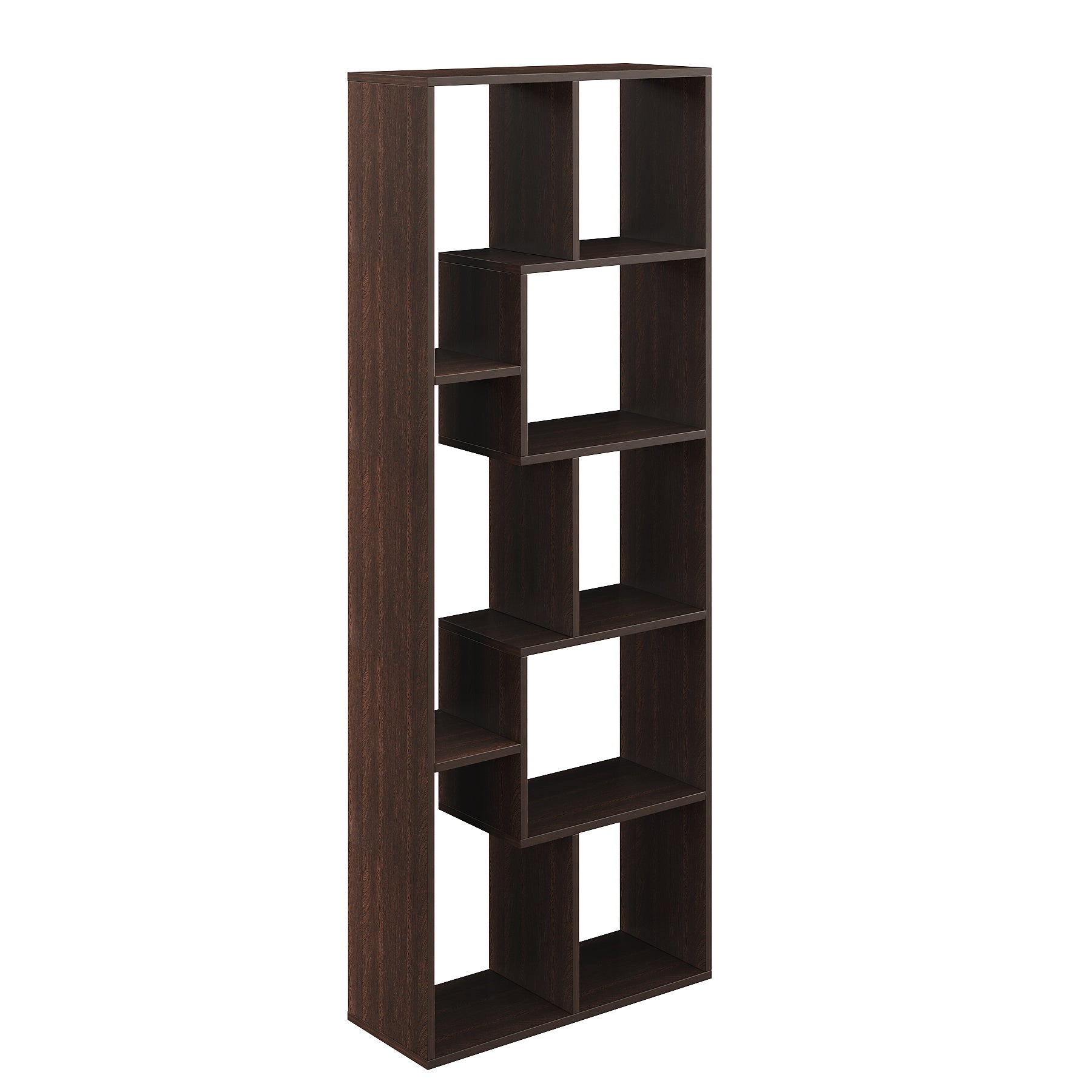 Medina Wooden Book Shelf for Books, Book Shelf Rack for Home Library, Corner Shelf for Living Room, Study Room & Office Furniture (Wenge)