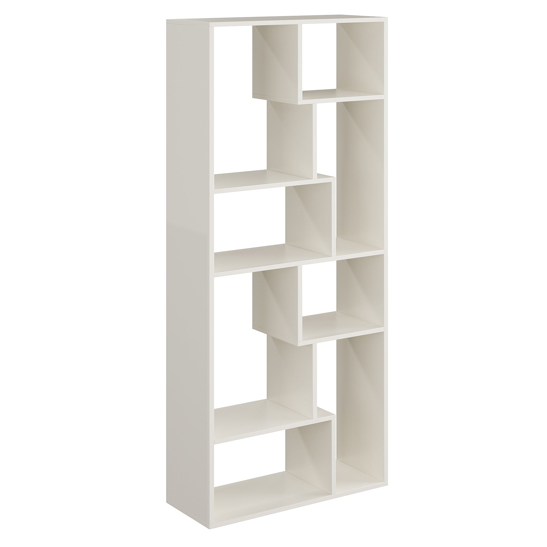Krimson Wooden Book Shelf for Books, Book Shelf Rack for Home Library, Corner Shelf for Living Room, Study Room & Office Furniture (White)