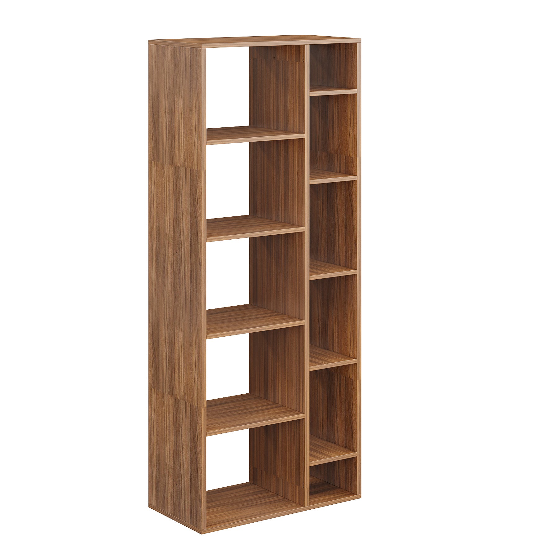Lancy Wooden Book Shelf for Books, Book Shelf Rack for Home Library, Corner Shelf for Living Room, Study Room & Office Furniture (Exotic Teak)