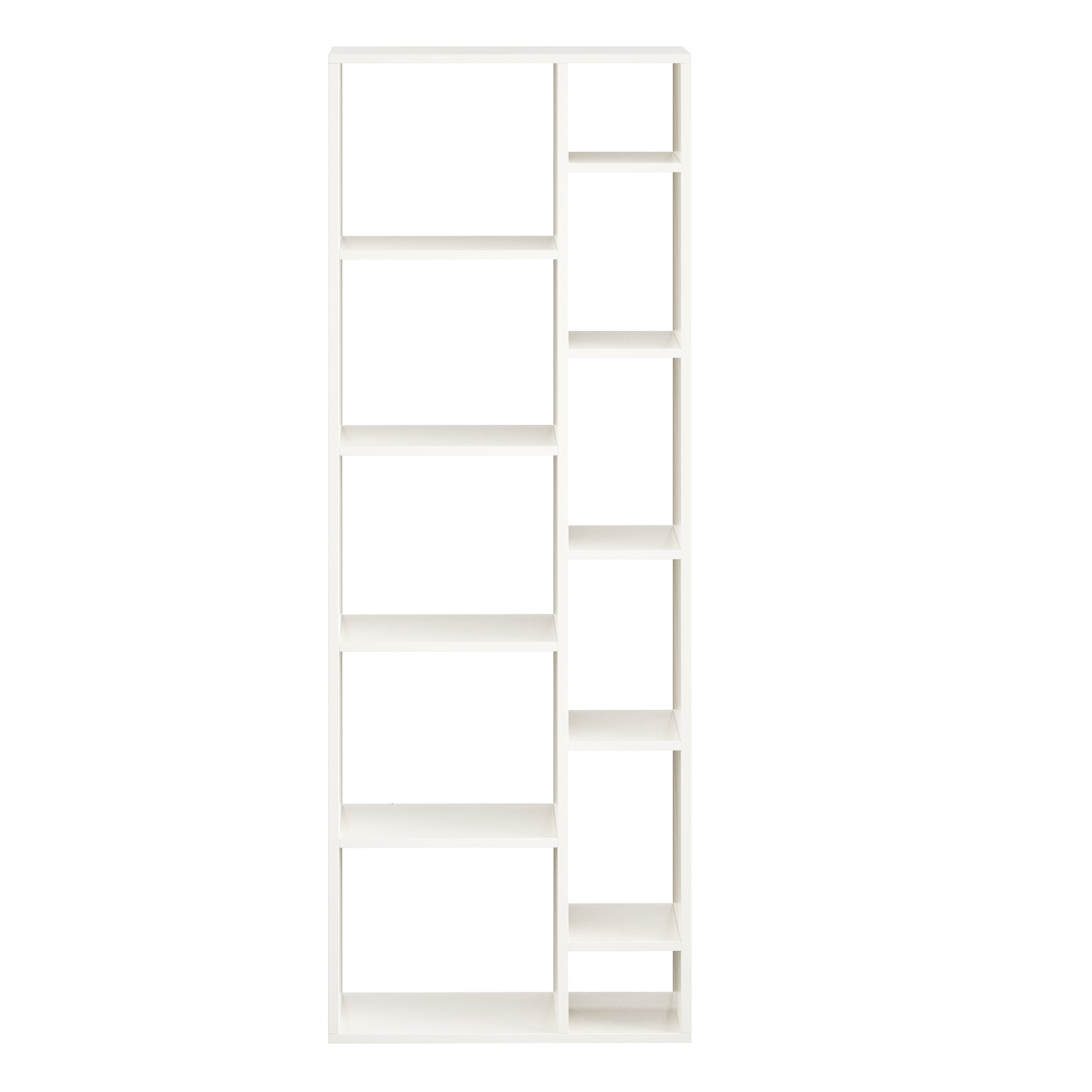 Lancy Wooden Book Shelf for Books, Book Shelf Rack for Home Library, Corner Shelf for Living Room, Study Room & Office Furniture (White)