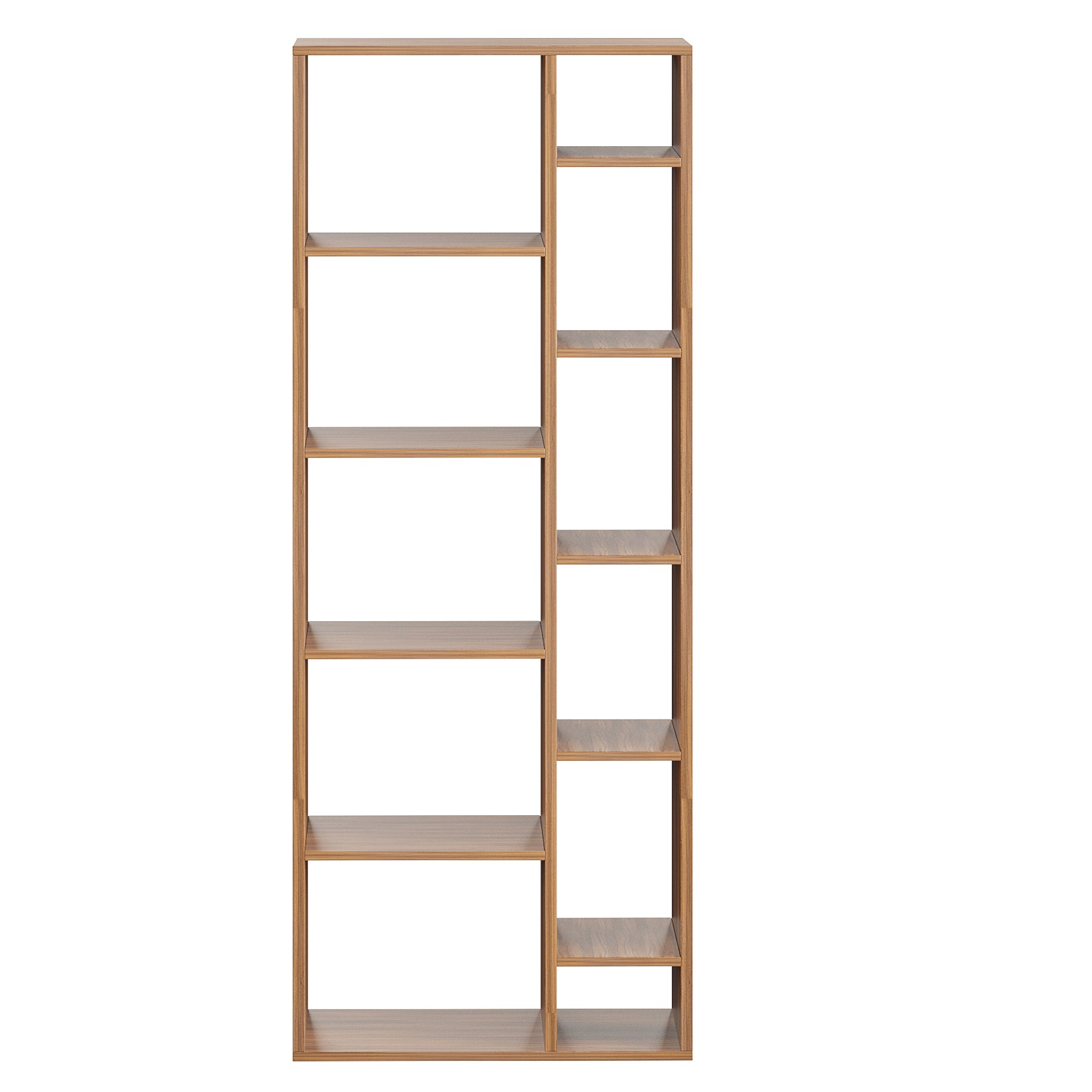 Lancy Wooden Book Shelf for Books, Book Shelf Rack for Home Library, Corner Shelf for Living Room, Study Room & Office Furniture (Exotic Teak)