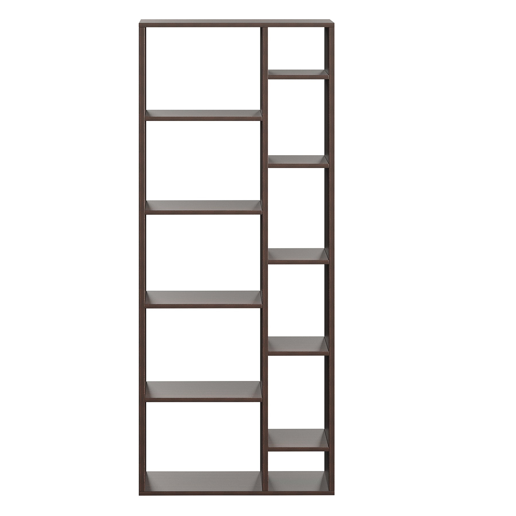 Lancy Wooden Book Shelf for Books, Book Shelf Rack for Home Library, Corner Shelf for Living Room, Study Room & Office Furniture (Wenge)