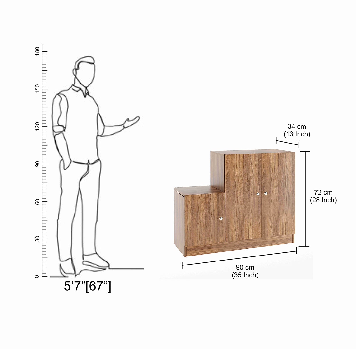 Embliss Closed Shoe Cabinet Rack Stand