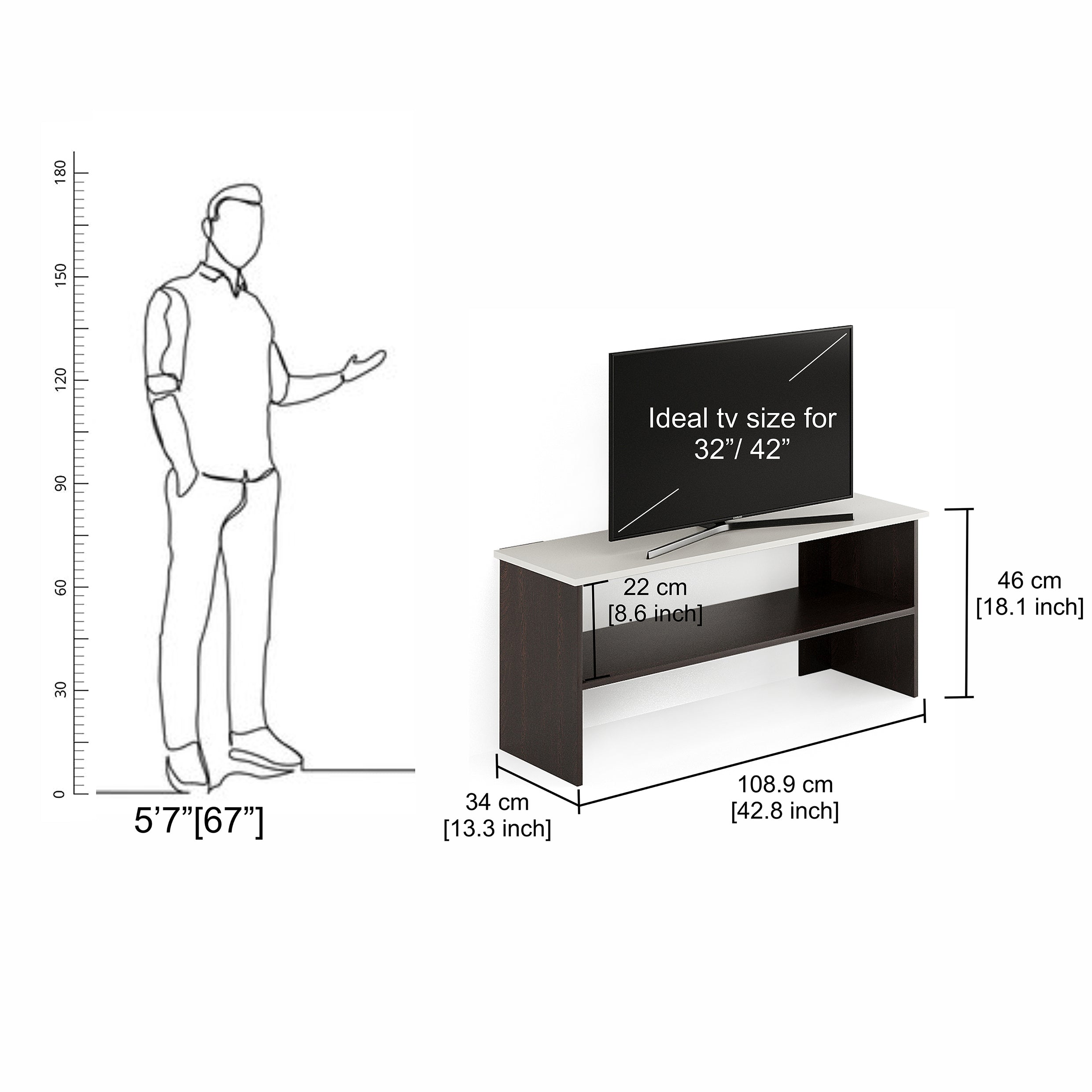 Denward Tv Entertainment Unit, Cabinet, Showcase, Stand For 55 Inch TV