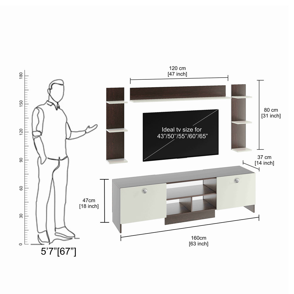 Samnor Tv Entertainment Unit, Cabinet, Showcase, Stand for 65 inch Tv